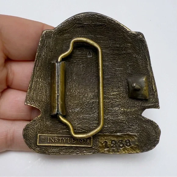 Vintage Instyle 1978 Mask of Tutankhamun King Tut Pharoah Belt Buckle